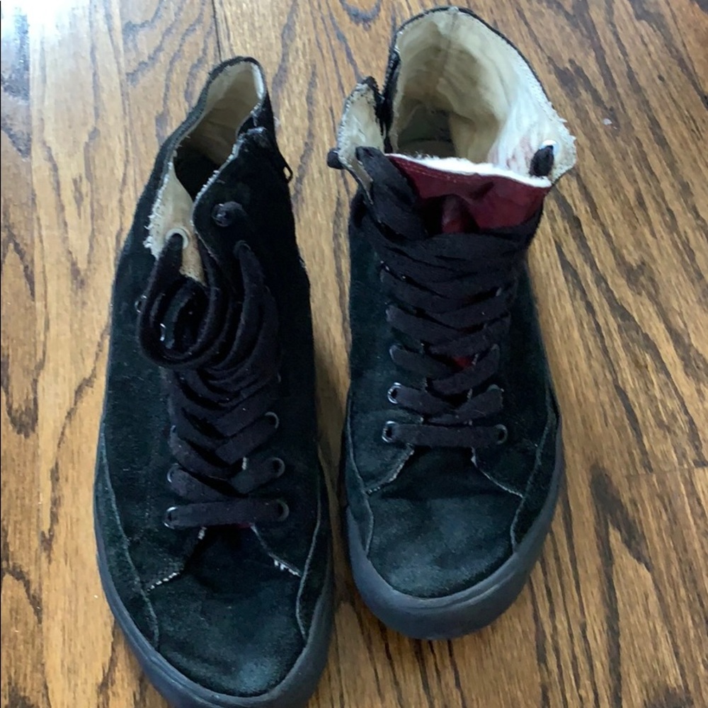 Yohji Yamamoto suede w zipper